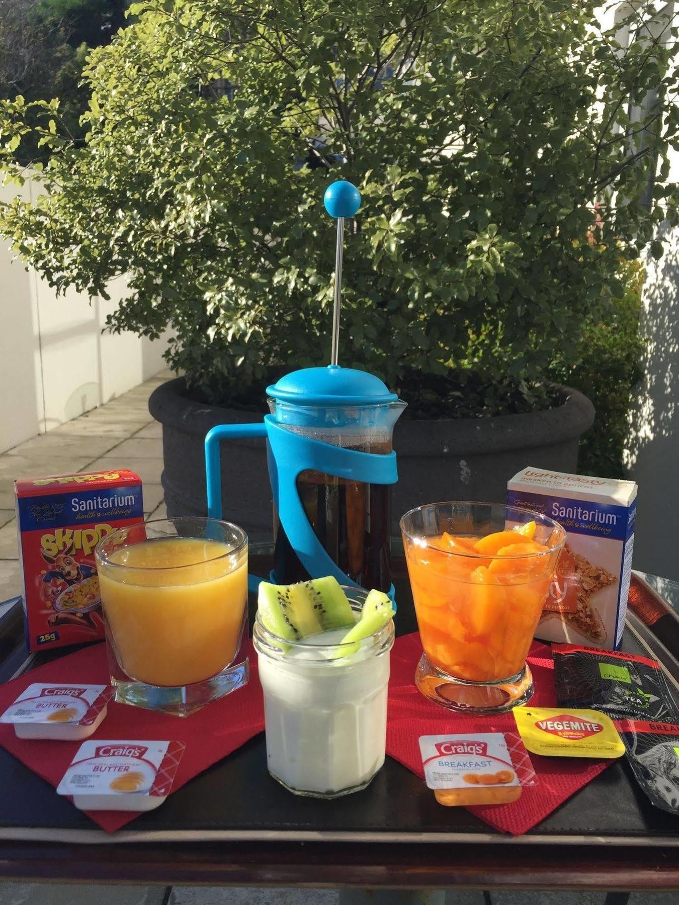 บีช เนลสัน Motel ภายนอก รูปภาพ A French press